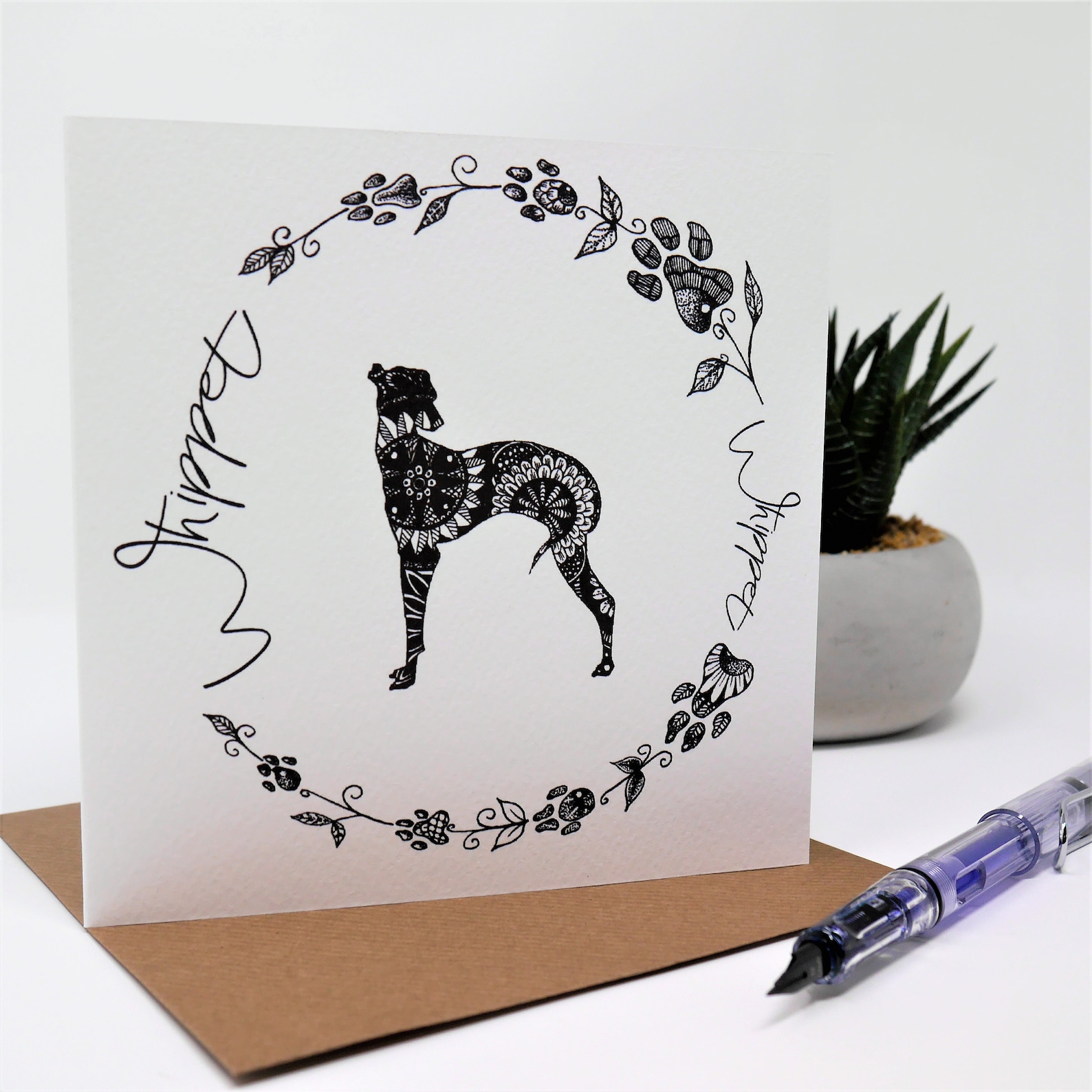 Whippet Card Whippet Whippets Gifts for Whippet Lovers Etsy UK
