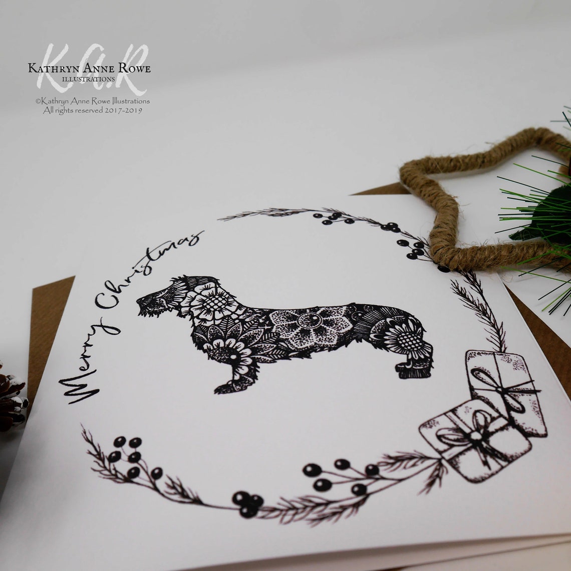 Dachshund Dachshund Lovers Dachshund Gifts Christmas Card - Etsy UK