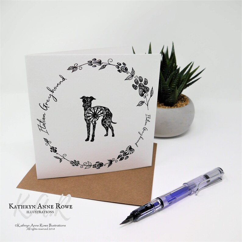 Iggy Lovers Italian Greyhound Gift Iggy Card Italian Greyhounds Gifts For Italian Greyhound Italian Greyhound Card Italian Greyhound