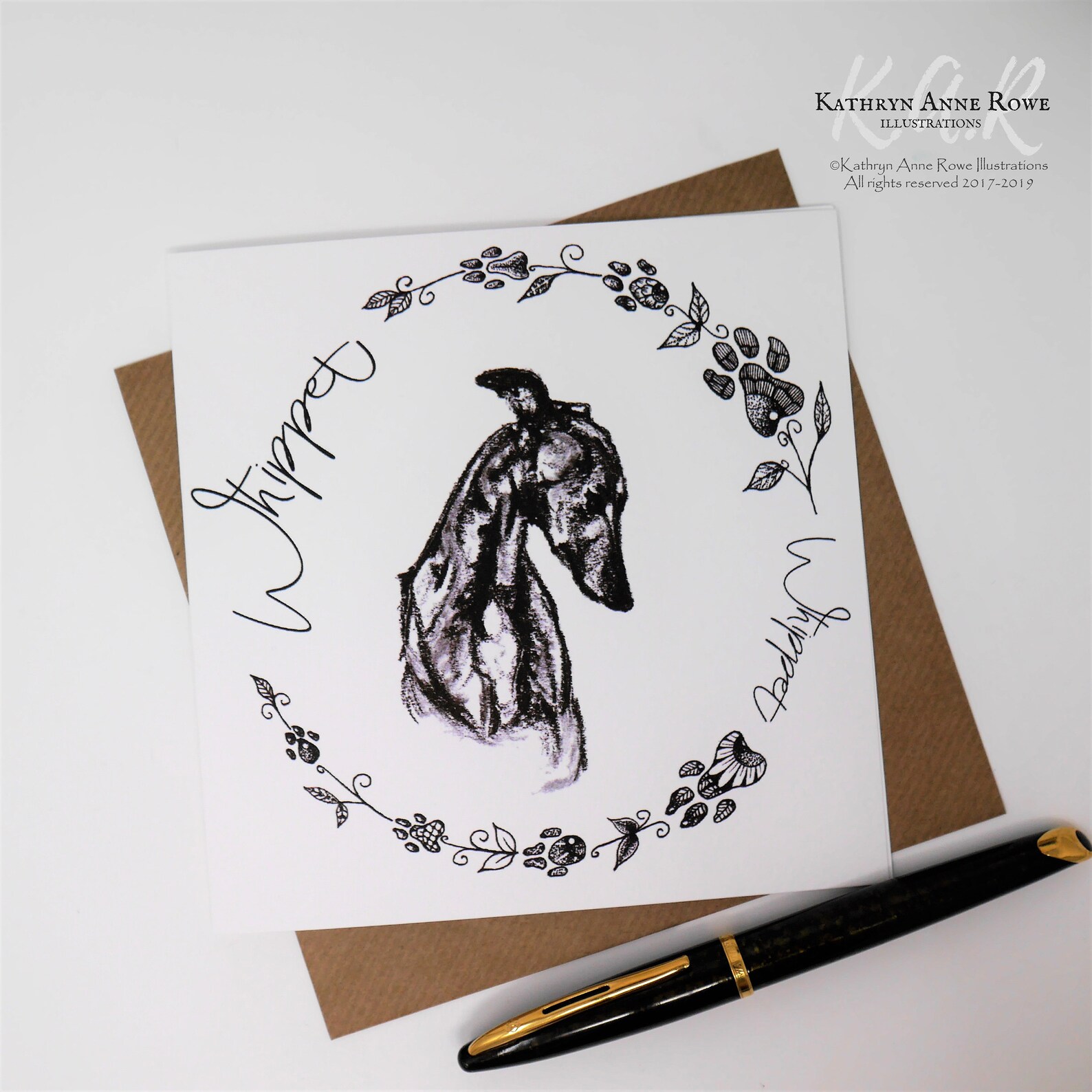 Whippet Card Whippet Whippets Gifts for Whippet Lovers Etsy UK
