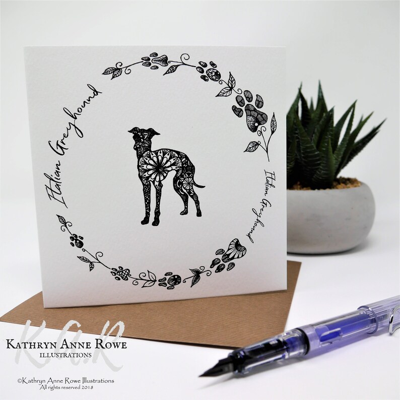 Iggy Lovers Italian Greyhound Gift Iggy Card Italian Greyhounds Gifts For Italian Greyhound Italian Greyhound Card Italian Greyhound