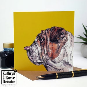 Bulldog, British Bulldog, Bulldog Gifts, Bully, New Home, Birthday, Wedding, Anniversary, Dogs, Greeting Card, Dog Card, Dog Gift