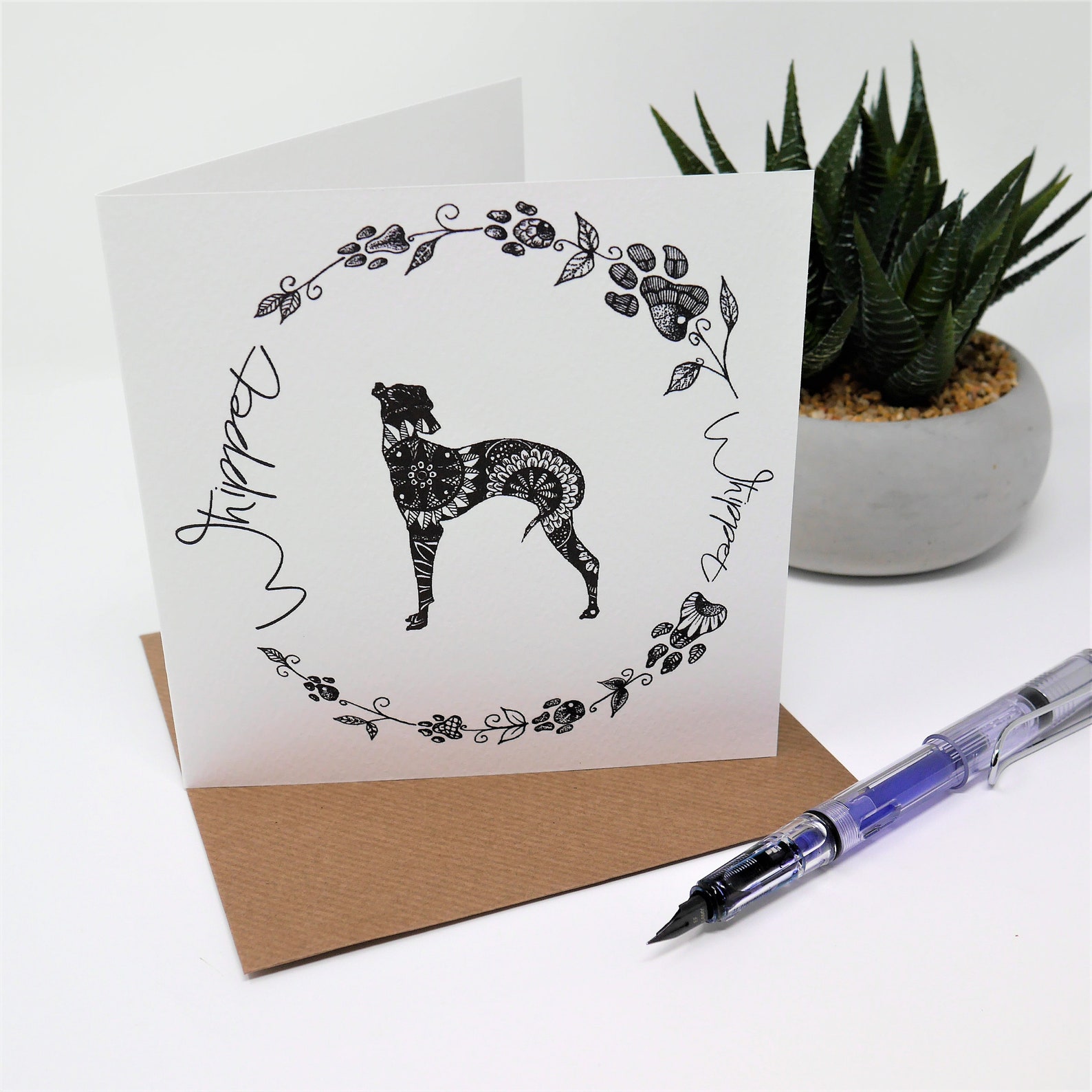 Whippet Card Whippet Whippets Gifts for Whippet Lovers Etsy UK