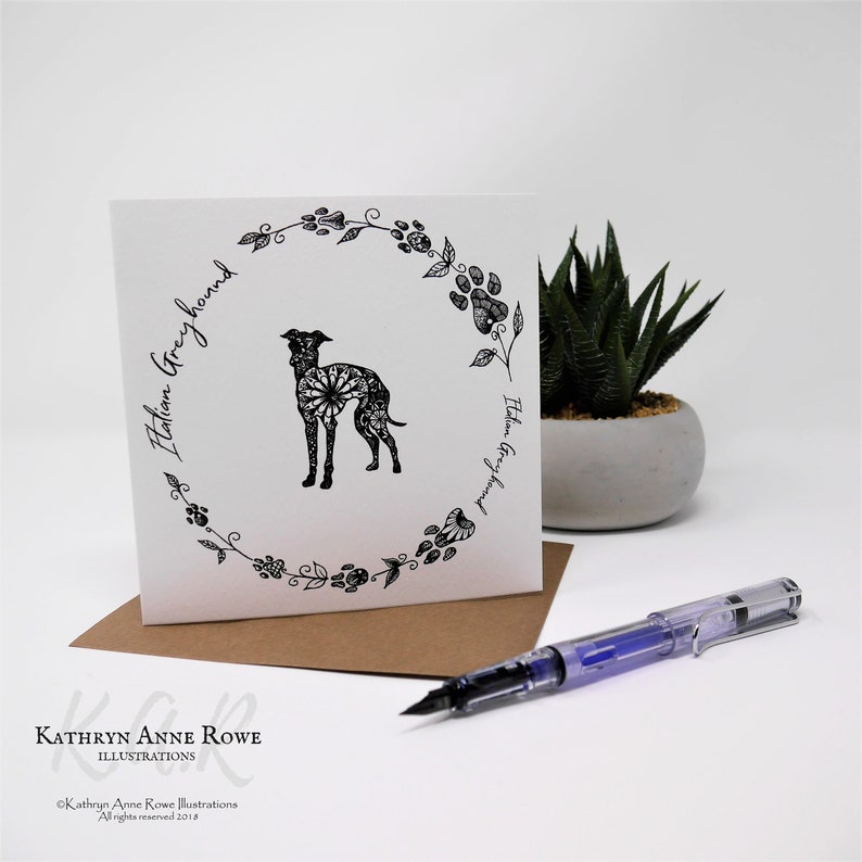 Iggy Lovers Italian Greyhound Gift Iggy Card Italian Greyhounds Gifts For Italian Greyhound Italian Greyhound Card Italian Greyhound
