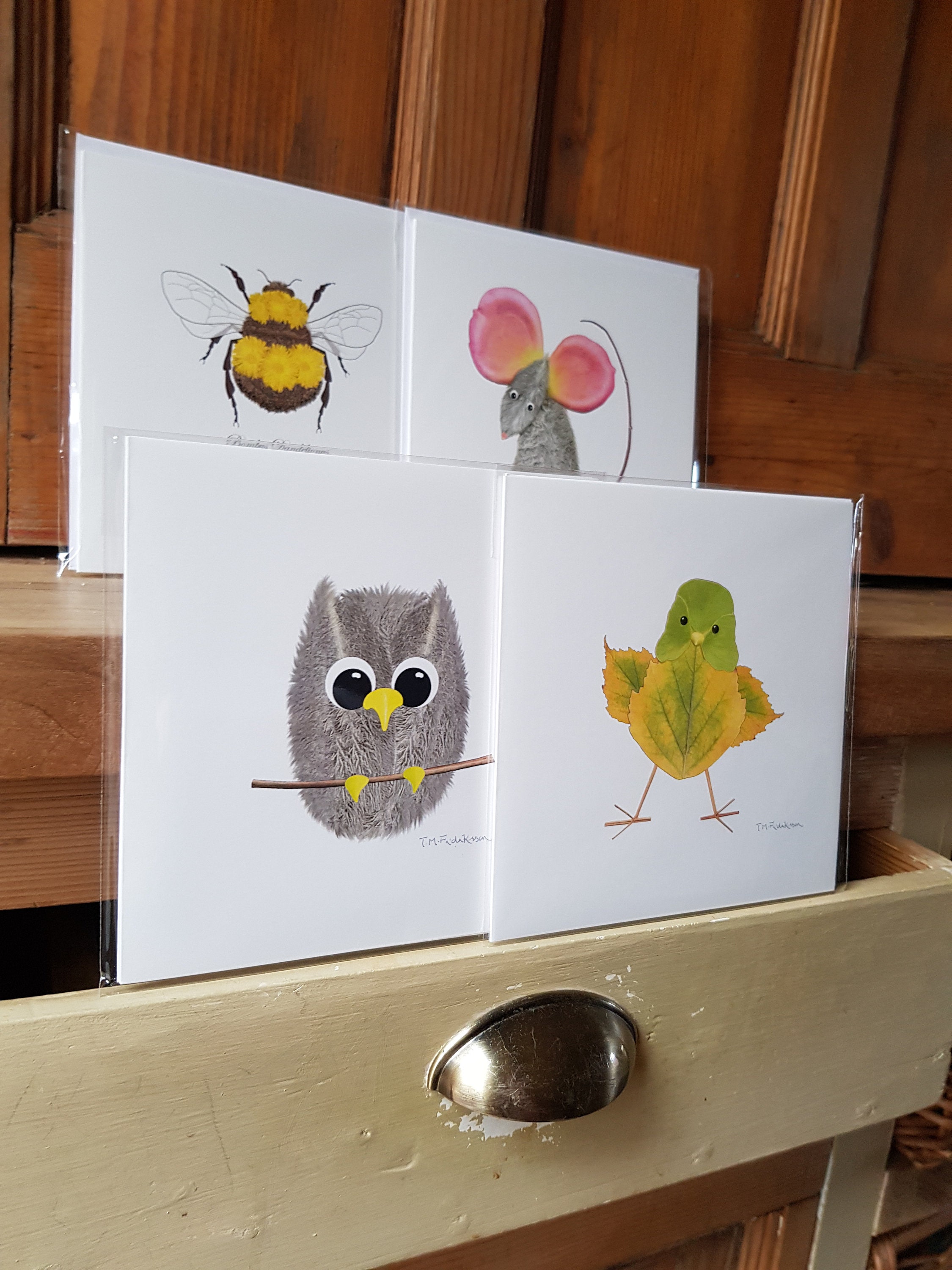 Pack of four Blank cards cute blank greetings cards Etsy