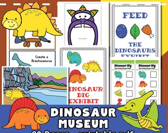 Dinosaur Museum Pretend Play Printable, dinosaur dramatic play, preschool activities, toddler activities, kindergarten