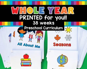 PRINTED School Year Preschool Curriculum, toddler curriculum, daycare curriculum, homeschool preschool, preschool learning, pre k