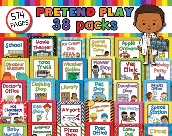 All 38 Pretend Play Printables Bundle, dramatic play, instant download, preschool activities, toddler activities, kindergarten