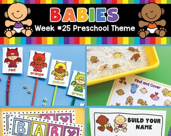 Babies Preschool Curriculum Printable, homeschool preschool, preschool worksheets, prek learning, educational