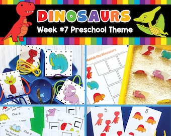 Dinosaurs Preschool Curriculum Printables, dinosaur craft, preschool worksheets, classroom themes