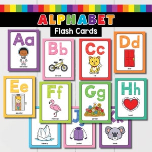 Alfabet Flash Cards afdrukbaar voor kinderen, abc flashcards, alfabetkaarten, alfabet afdrukbaar, peuteractiviteiten, voorschoolse activiteiten