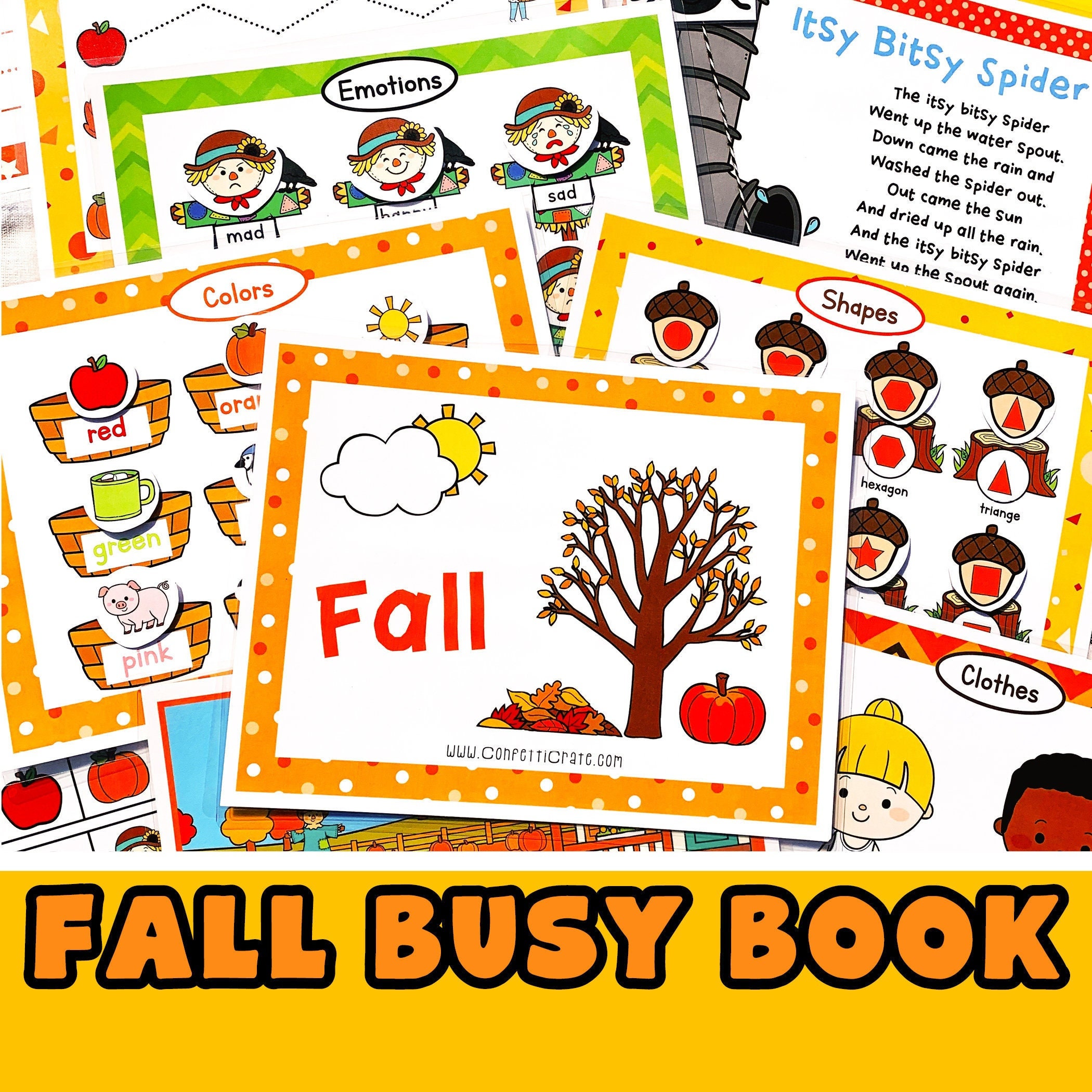 Fall Busy Book Printable for Toddlers Preschool Printables picture