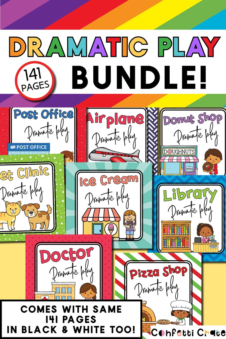 Dramatic Play Printables Bundle Activities for Kids Home | Etsy