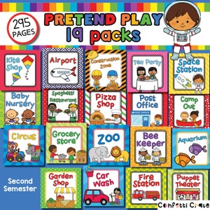All 38 Pretend Play Printables Bundle, Dramatic Play, Instant Download, Preschool Activities ...