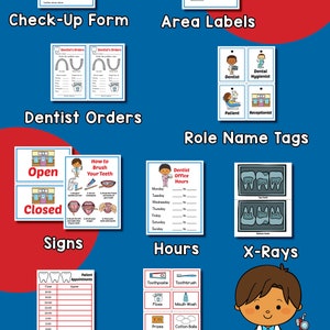 Dentist Pretend Play Printables, kids activities, dramatic play, pretend dentist office, toddler activities, kindergarten zdjęcie 2