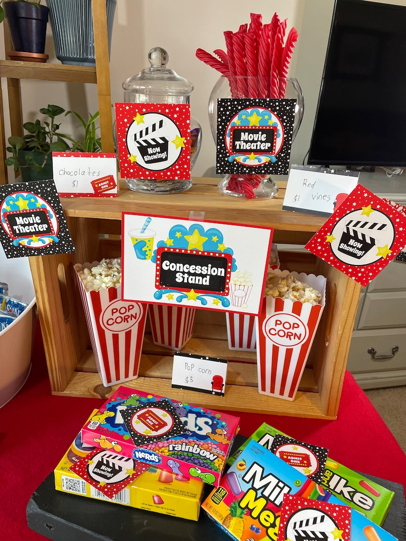 Movie Theater Pretend Play Printable Movies Dramatic Play - Etsy