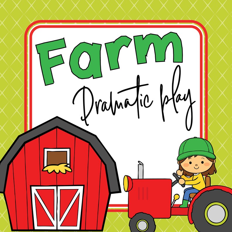 Farm Dramatic Play Printables Activities for Kids Home | Etsy