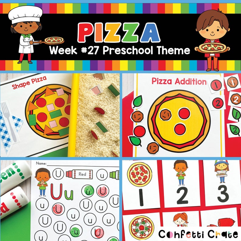 Pizza Preschool Curriculum Printables Pizza Theme Classroom Etsy