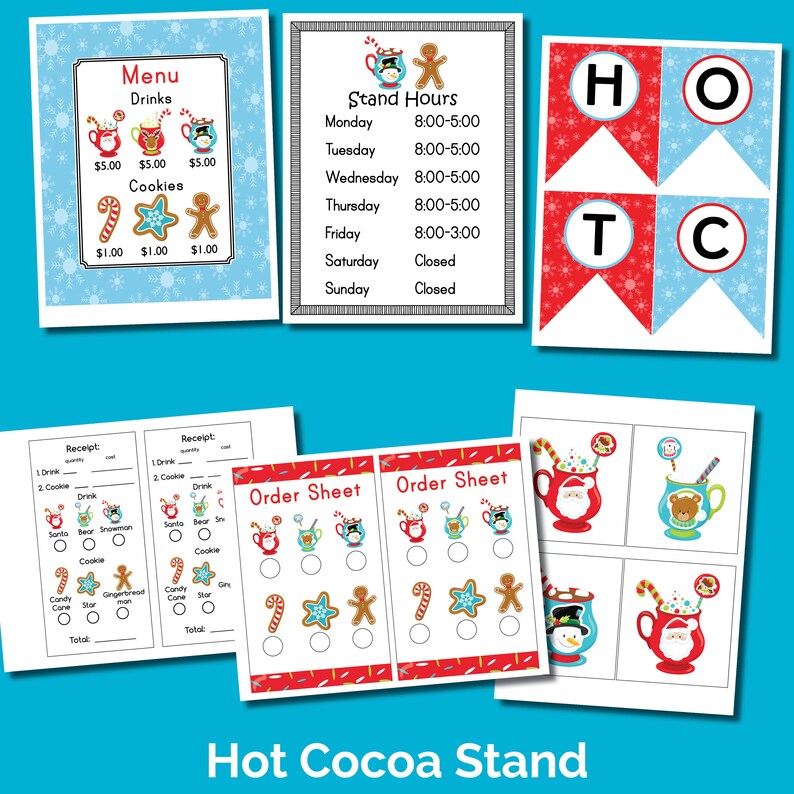 Hot Cocoa Stand Dramatic Play Printables Activities for Kids | Etsy UK
