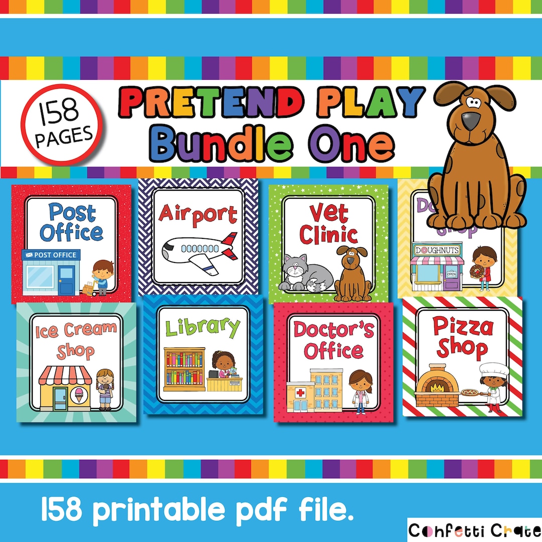 Pretend Play Printables Bundle #1, Dramatic Play Printables, Activities ...