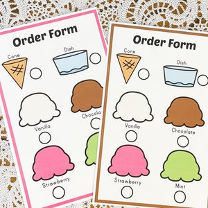 Ice Cream Shop Pretend Play Printables, Ice Cream Dramatic Play ...