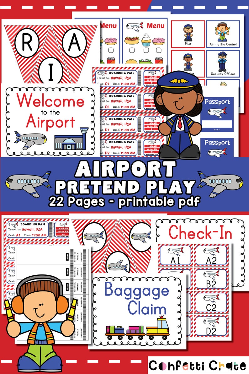 airport-pretend-play-printables-airplane-dramatic-play-etsy