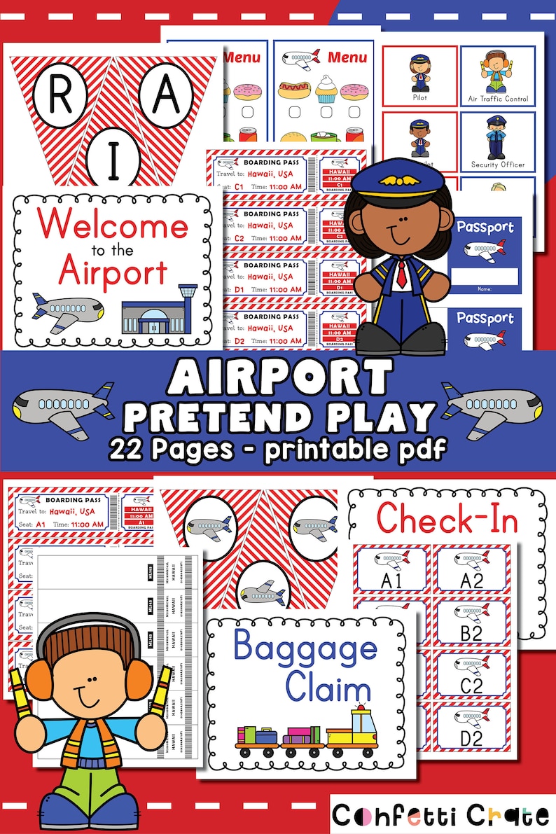 airport-pretend-play-printables-airplane-dramatic-play-etsy