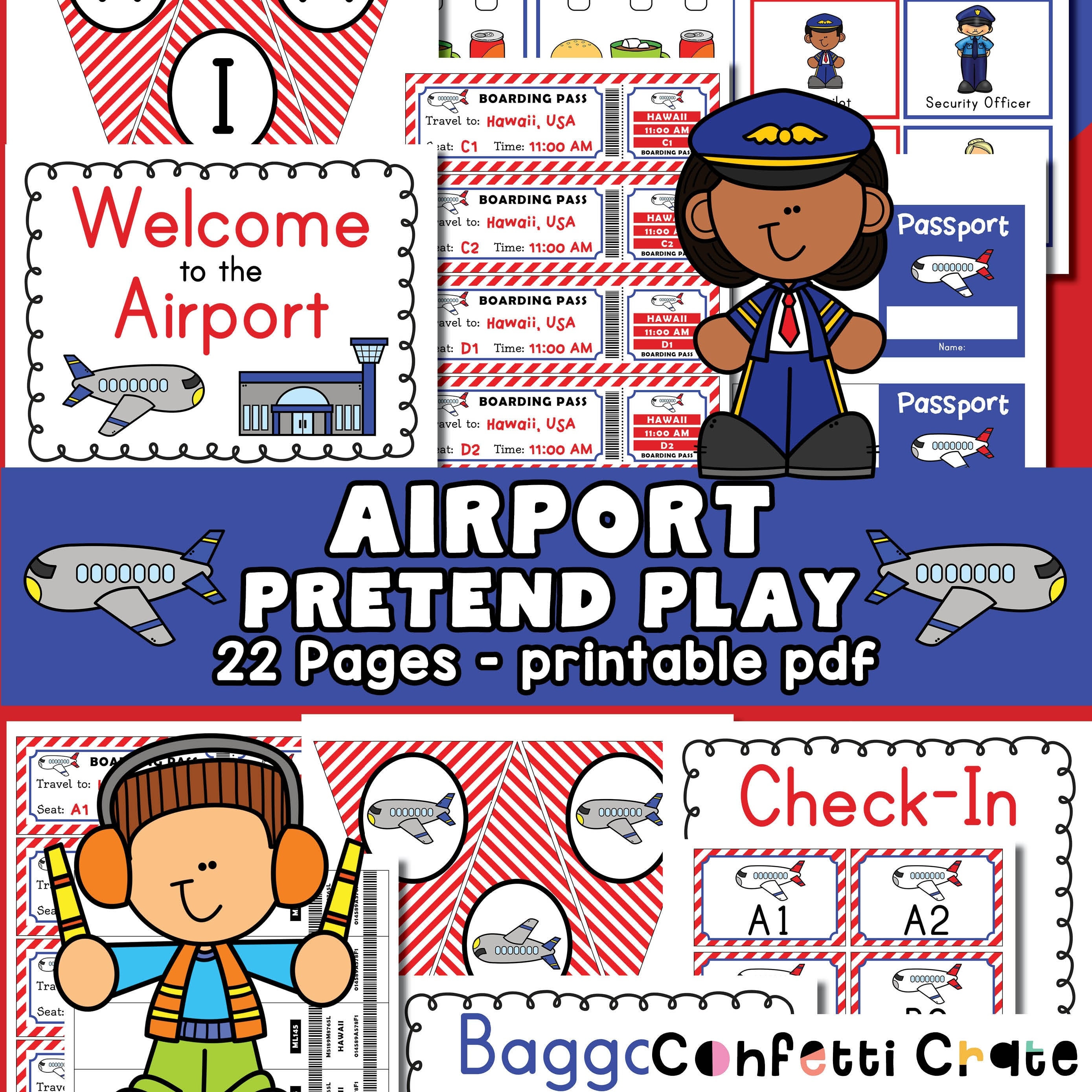 30 Post Airlines Labels - Art of Living - Books and Stationery