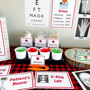 Doctor Pretend Play Printables, jeu dramatique de médecin, simulation d'hôpital, imprimables préscolaires, activités pour tout-petits, maternelle image 8