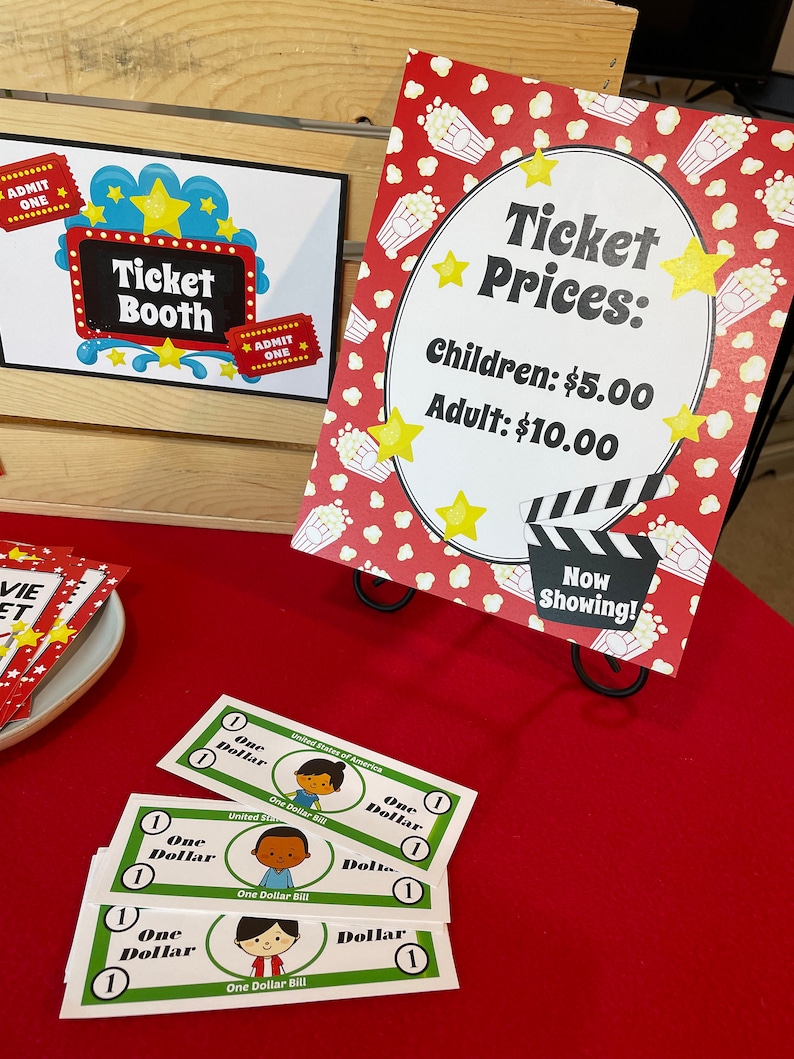 Movie Theater Pretend Play Printable Movies Dramatic Play - Etsy
