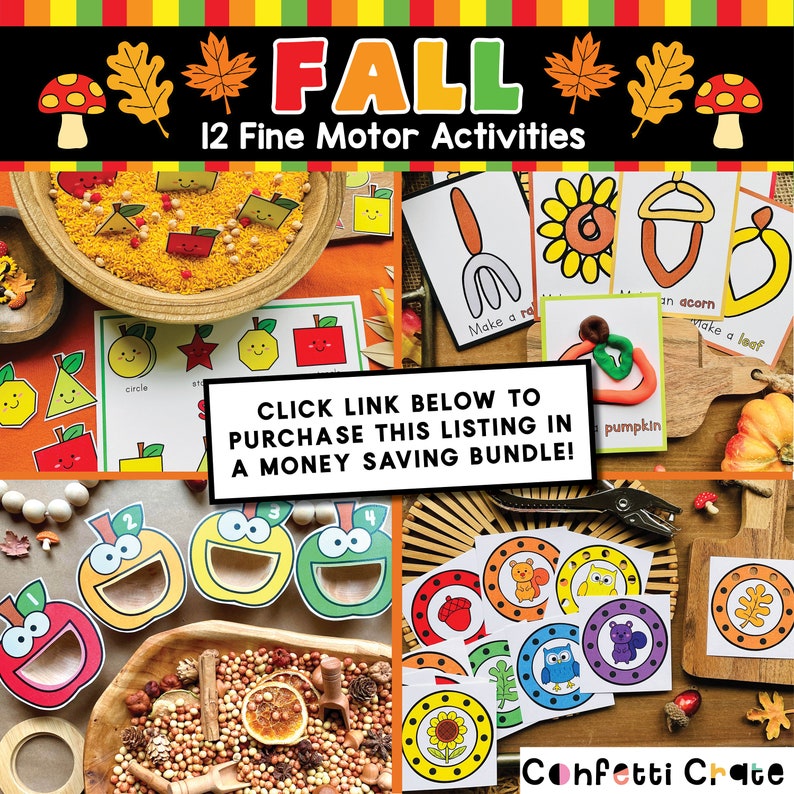 Fall Numbers Activity for Preschoolers, printable, pipe cleaners and beads, toddler activities, homeschool preschool, counting 1-10 image 2