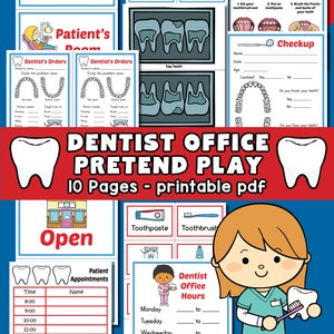 Dentist Pretend Play Printables, kids activities, dramatic play, pretend dentist office, toddler activities, kindergarten zdjęcie 9