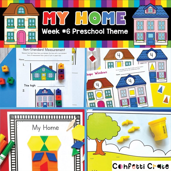 My Home Preschool Theme Printable Preschool Curriculum Etsy Ireland