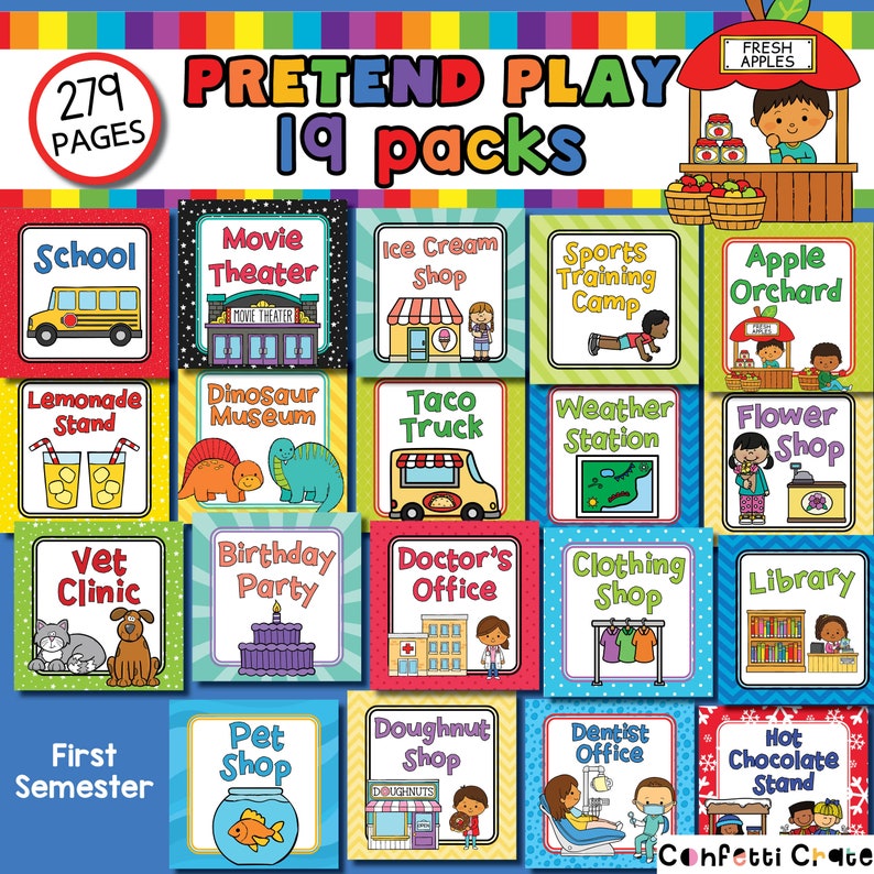 All 38 Pretend Play Printables Bundle Kids Pretend Play Kids - Etsy