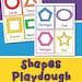 Shapes Playdough Mats Printable, Playdough Shapes, Play Dough Mats ...