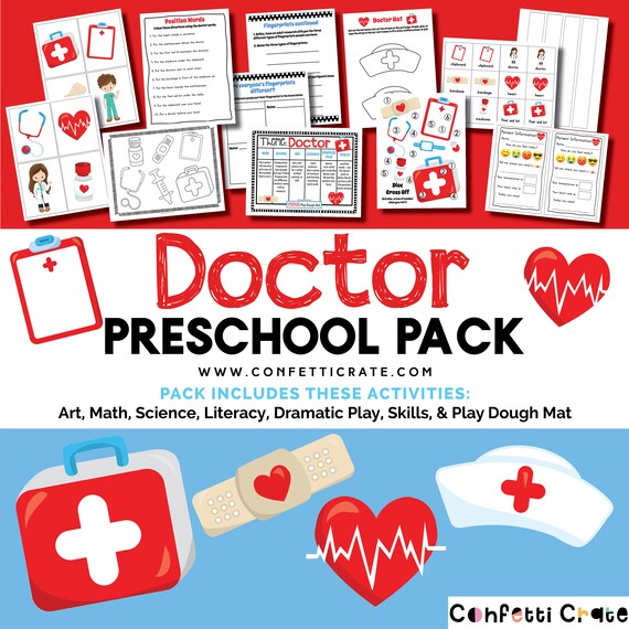 Doctor Preschool Activities Printable For Childcare Or Etsy