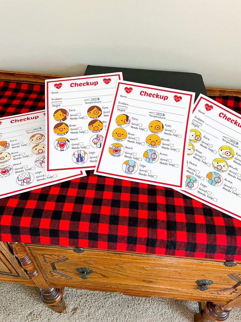 Doctor Pretend Play Printables, jeu dramatique de médecin, simulation d'hôpital, imprimables préscolaires, activités pour tout-petits, maternelle image 6