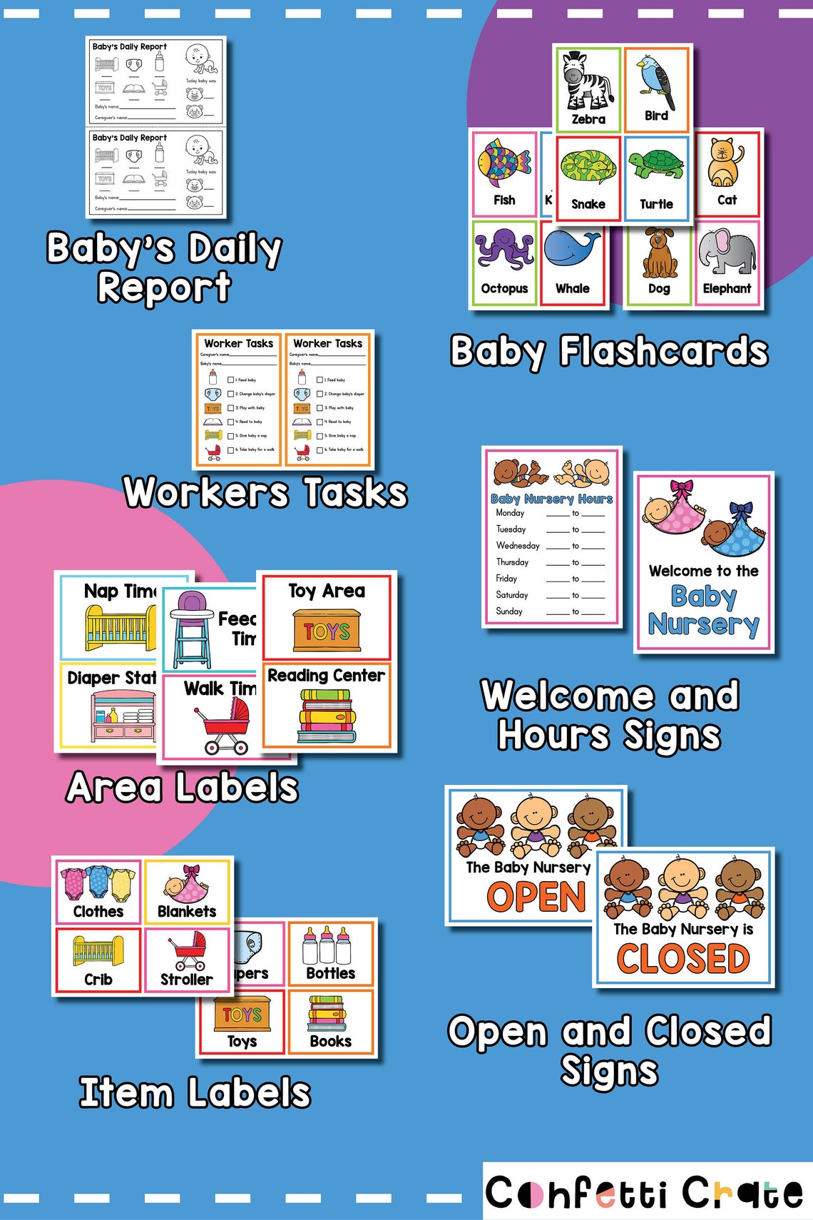 Baby Nursery Pretend Play Printables Baby Dramatic Play - Etsy