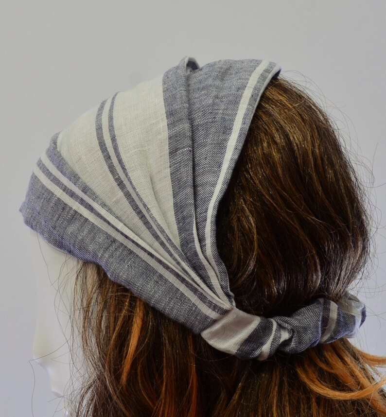 100% Linen Headband Bandanna Natural Materials Elastic Hairband Sports Yoga Active Fashion Wrap image 8