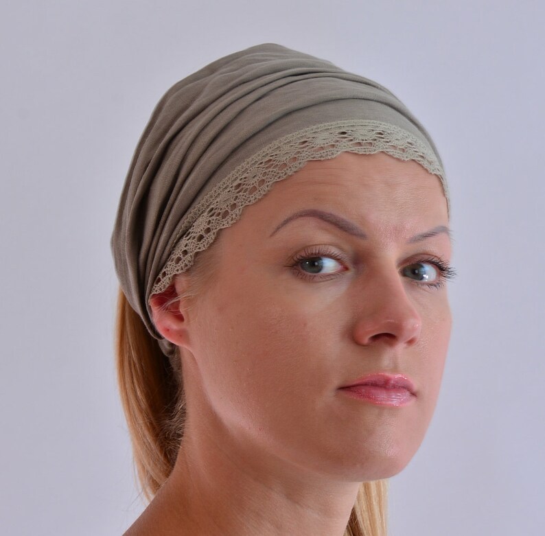 100% Linen Headband Bandanna Natural Materials Elastic Hairband Sports Yoga Active Fashion Wrap image 2