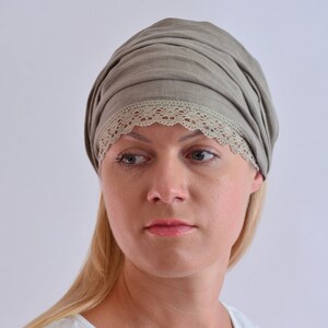 100% Linen Headband Bandanna Natural Materials Elastic Hairband Sports Yoga Active Fashion Wrap image 3