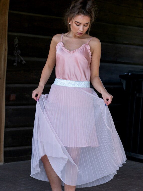 Chiffon tulle sale skirt