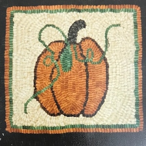 Pumpkin Rug Hooking Pattern and Rug Making Primer Directions