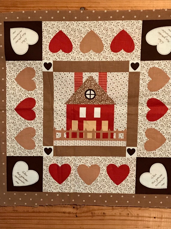 Diy Log Cabin Fabric Panel Pillow History Teacher Gift Sewing Etsy