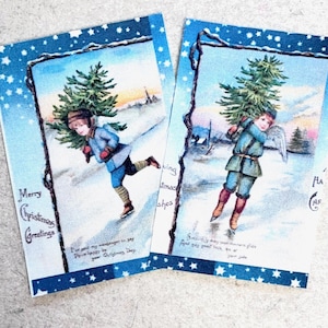 Two Angels Slow Stitch Kit: Victorian Christmas Fabric Pack