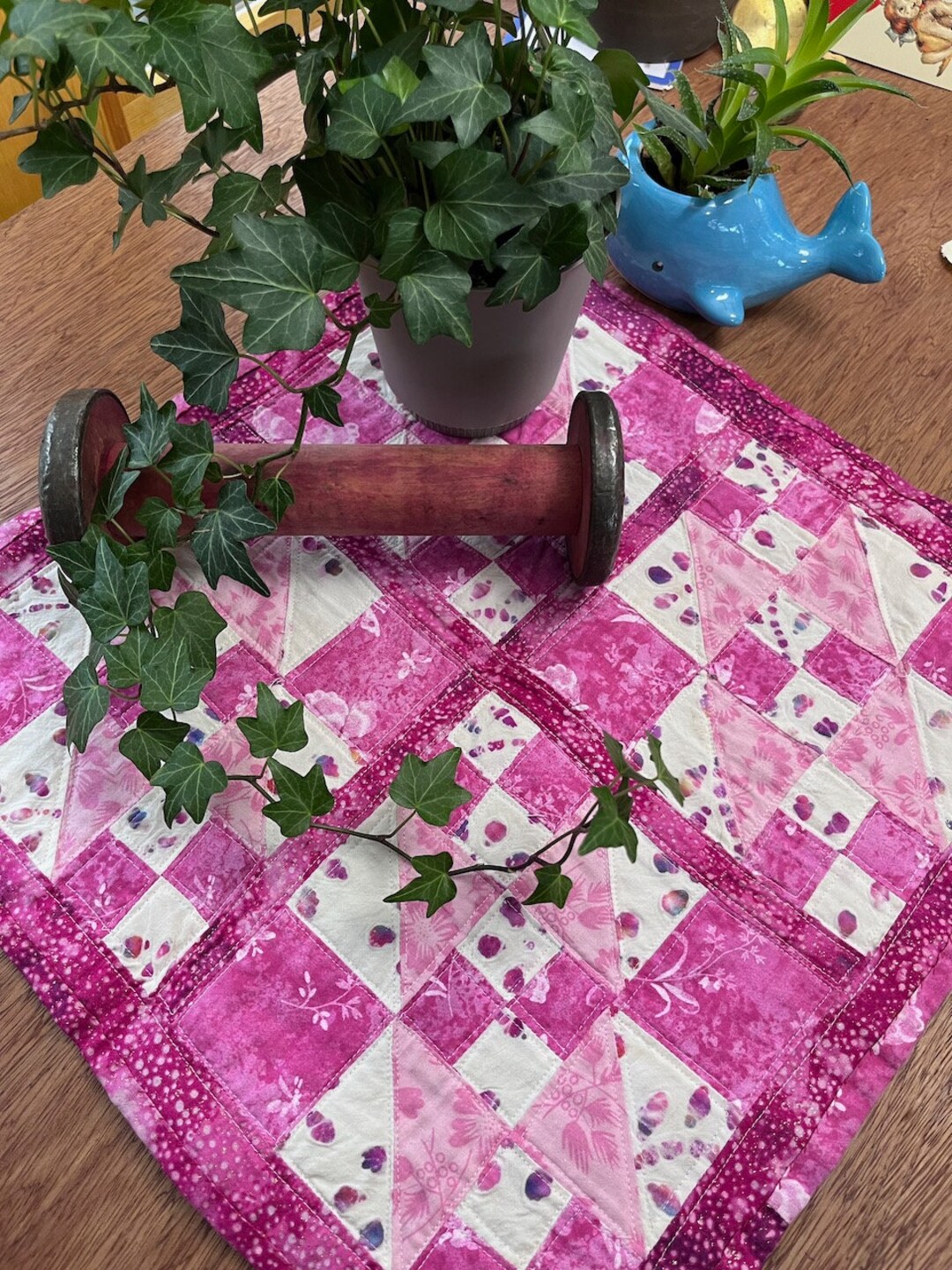 Finished Handmade Mini Quilt Table Runner Pink Doll Quilt - Etsy