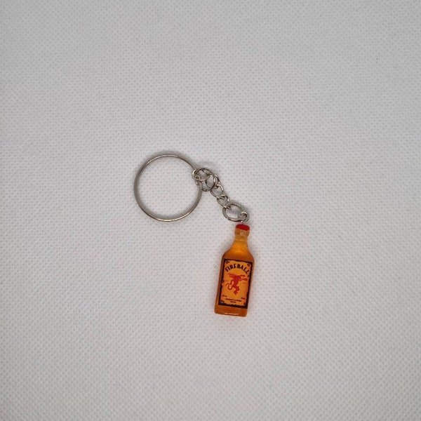 Alcohol Keyring, UK seller, Gifts for Her, Alcohol Gift, Stocking Filler, Boozy Gifts, Keyrings, Personalised Keyring, Fireball Keyring