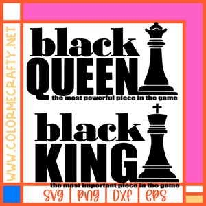 Black King & Queen SVG