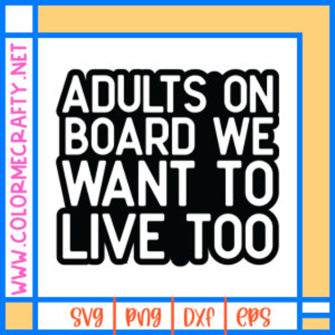 SUPERSTICKI Aufkleber 'Adults On Board' – Ca. 15 Cm | Aus Hochleistungsfolie, UV- & Waschanlagenfest