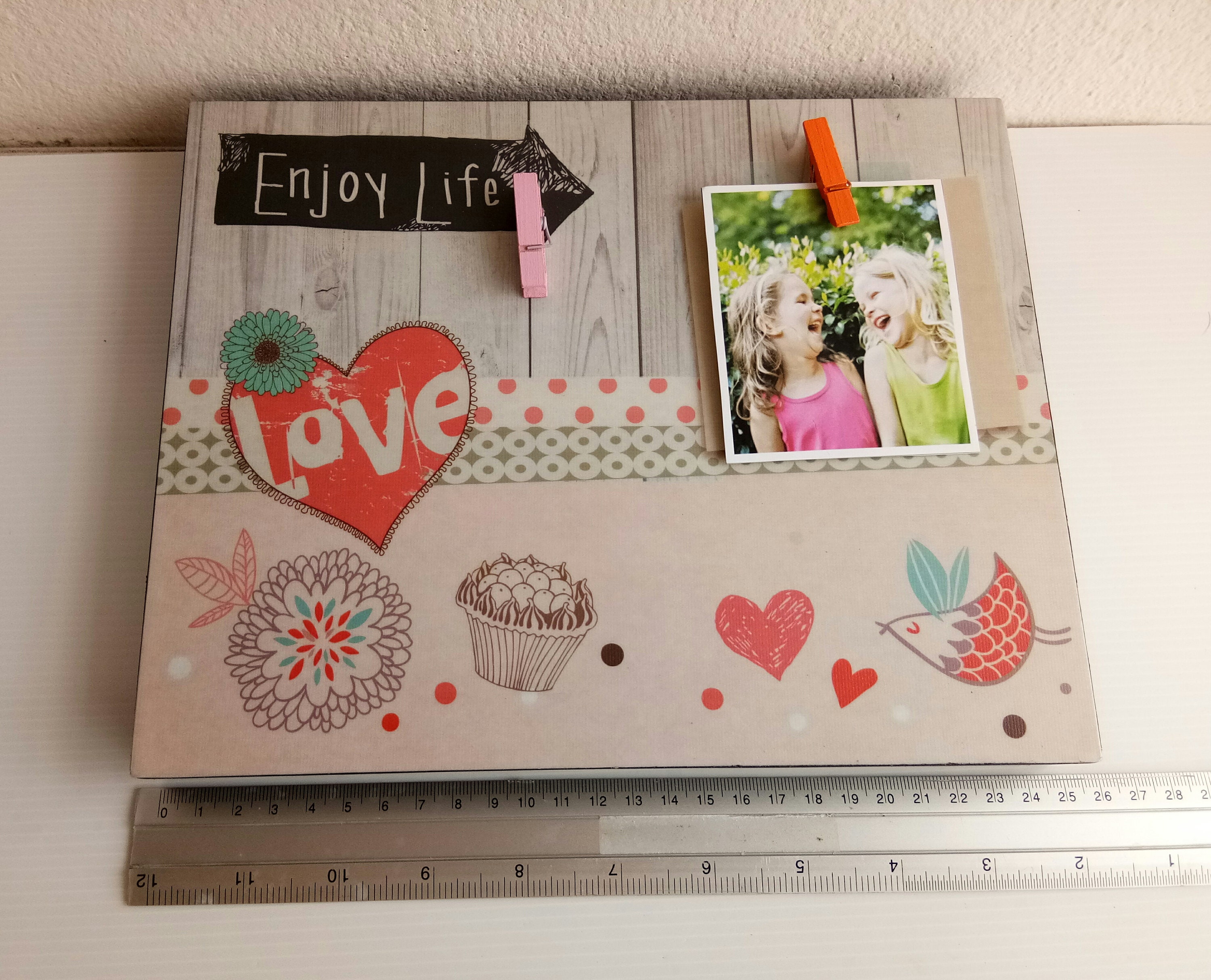 Photo board Wood Picture Frames Wall Hanging Retro Vintage Art Etsy